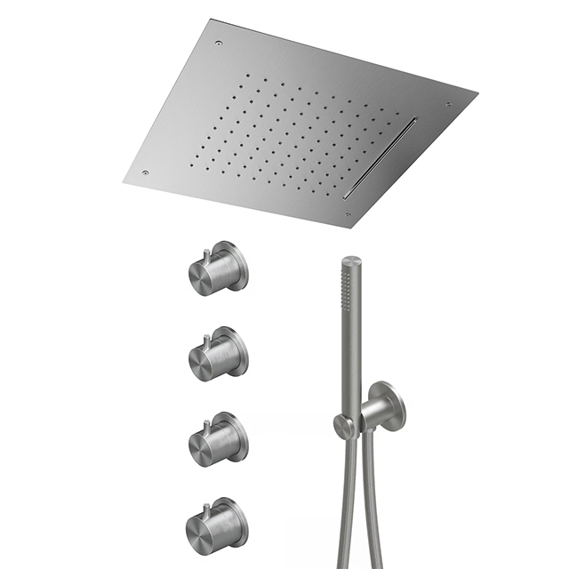 콰드로 THERMOSTATIC(자동온도조절) 3WAY 믹서 1250AS / MARINER 2기능 천정매립헤드 SET 이미지