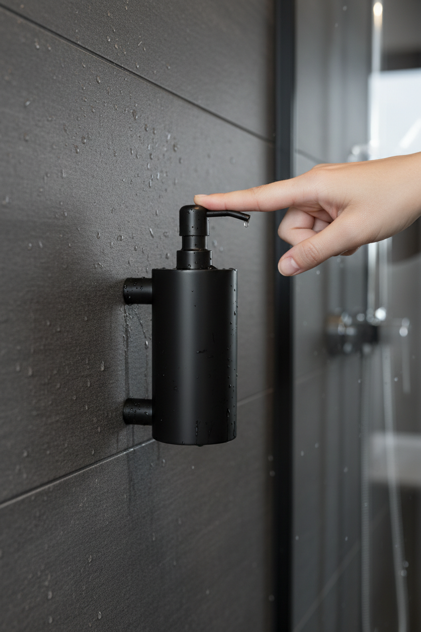 프레오 물비누 디스펜서 벽붙이 대용량(500ml) 블랙 이미지